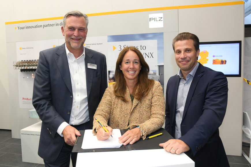 Die Pilz Gruppe und die Pintsch GmbH gehen Entwicklungspartnerschaft ein - Starke Partner für die sichere digitale Schiene